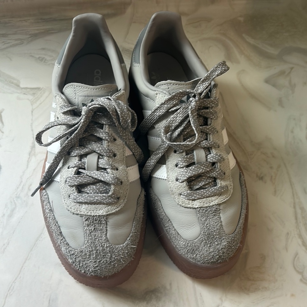 Adidas Gray and White Women's Sneakers